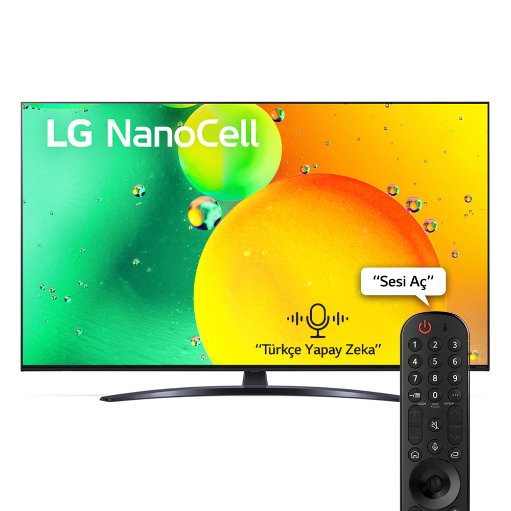  LG - Pantalla LED Nanocell Ultra HD 4K, Negro