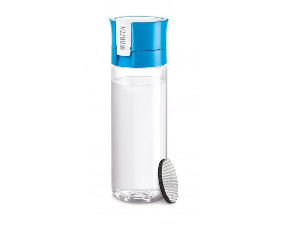 Brita Fill&Go Botella con filtro de agua Azul, Transparente 0,6 L