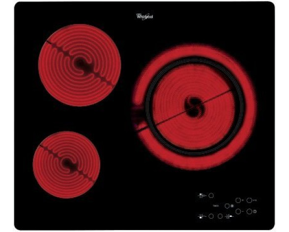 Whirlpool AKT 807/BF hobs Negro Integrado Cerámico 3 zona(s)