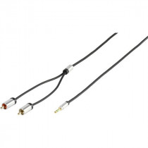 Vivanco 41202 cable de audio 1,2 m 2 x RCA 3,5mm Negro