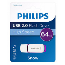 Philips FM64FD70B unidad flash USB 64 GB USB tipo A 2.0 Púrpura, Blanco