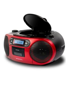 Radio CD Portátil Boombox Aiwa BBTC-550BK Rojo