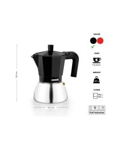 Cafetera Monix M863006 Apta para inducción 6 Tazas