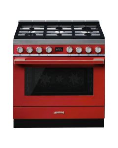 Cocina a gas Smeg CPF9GPR 6 Zonas Gas Natural 90 cm