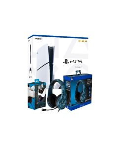 Pack Consola PS5 Slim + Auricular Gaming + Base de Carga Dual Blanco SP-C100V