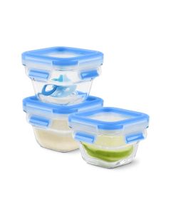 Set 3 Recipientes Herméticos Cristal 0,18 Litros