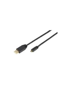 Cable USB 2.0 a Micro USB B Vivanco 1 Metro Negro