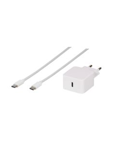 Cargador Súper Rápido 3.0 25W 3A USB Tipo C + Cable Tipo C
